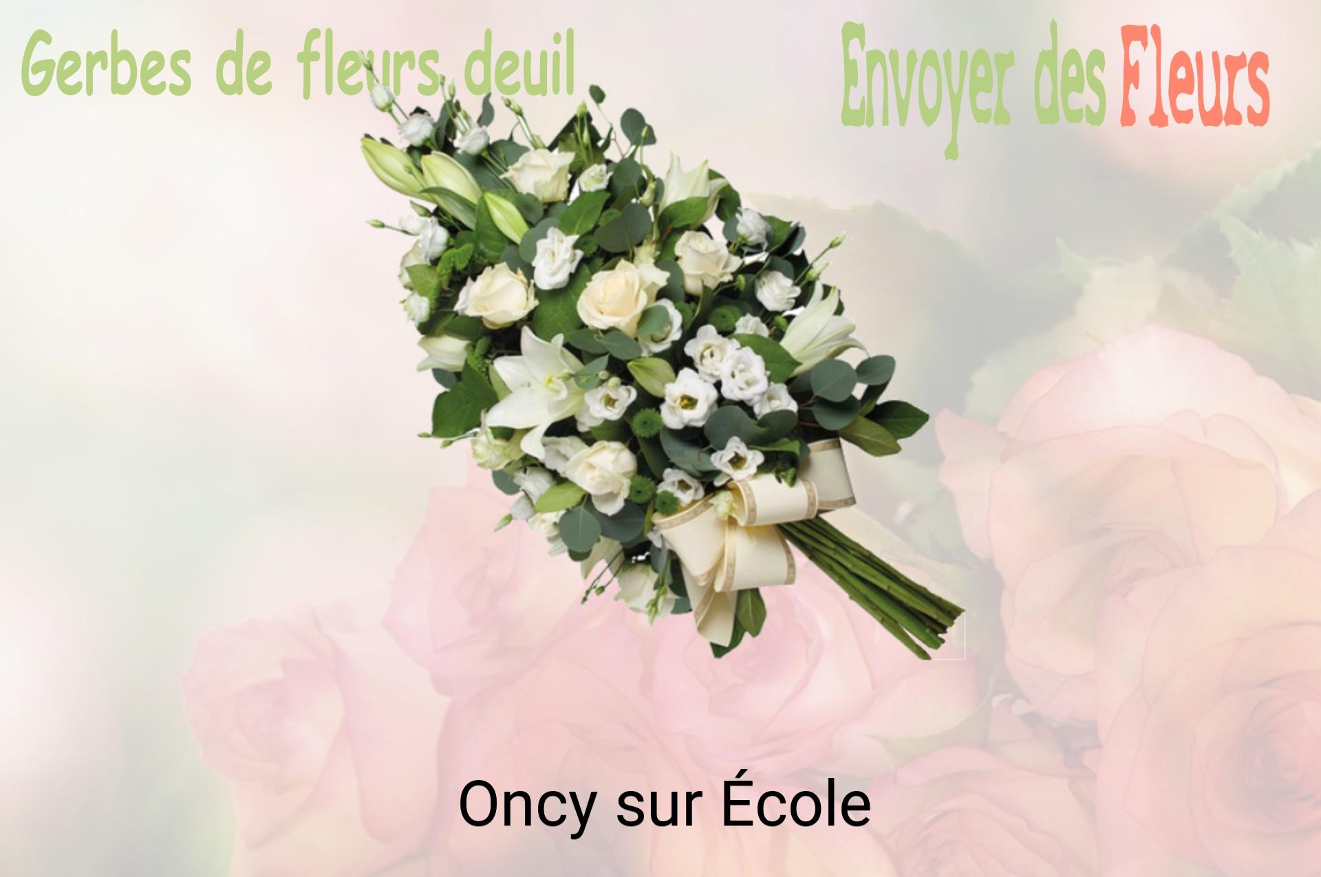 Gerbe de fleurs de deuil livrée à Oncy-sur-École